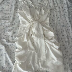 DO+BE White Babydoll Spaghetti Strap Dress